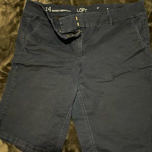 LOFT Navy Bermuda Shorts
